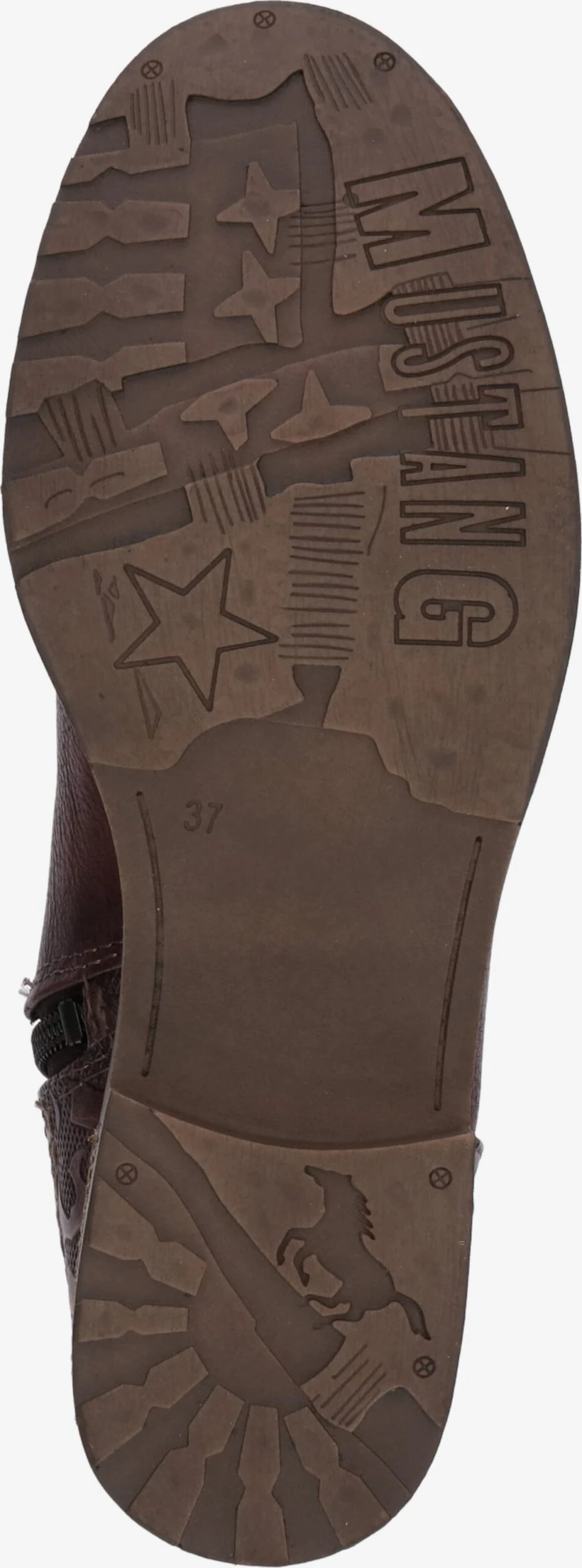 Mustang Enkellaarsjes Veterlaarsjes Dames Bordeaux 5 Mustang Enkellaarsjes Veterlaarsjes Dames Bordeaux - Afbeelding 3