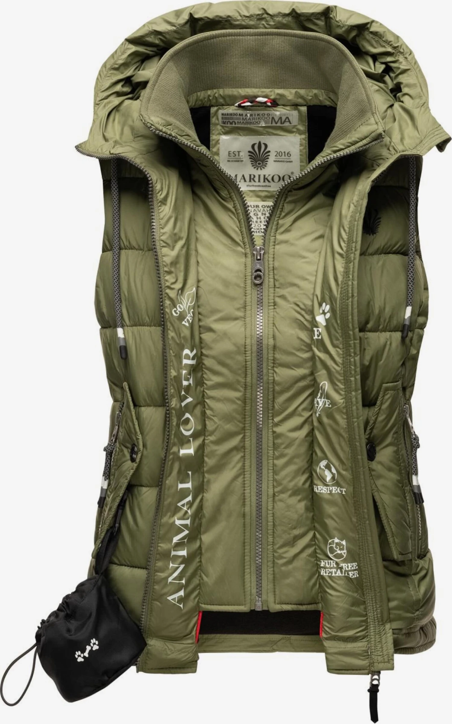 Marikoo Bodywarmers Bodywarmer Taisaa Dames Kaki 7 Marikoo Bodywarmers Bodywarmer Taisaa Dames Kaki - Afbeelding 5