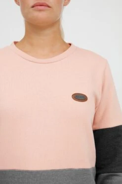 OXMO Sweatshirts Sweatshirt Trine Dames Donkergrijs / Grijs Gemêleerd / Rosa 12 OXMO Sweatshirts Sweatshirt Trine Dames Donkergrijs / Grijs Gemêleerd / Rosa -Chique Kleding Winkel 0721b3640b06d1558f7a53414699331e