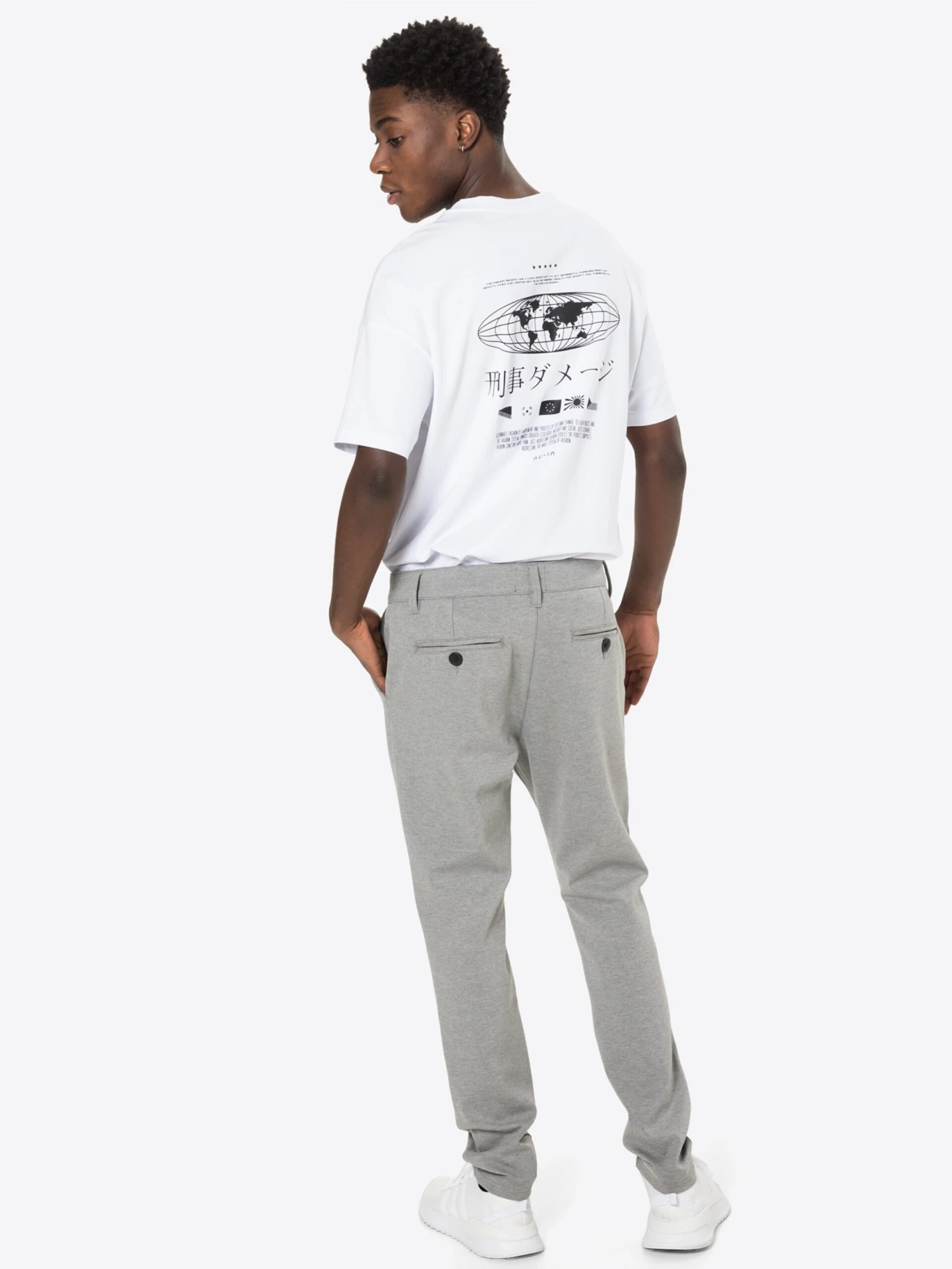 Denim Project Chinos Slimfit Chino Ponte Roma Heren Grijs Gemêleerd 6 Denim Project Chinos Slimfit Chino Ponte Roma Heren Grijs Gemêleerd - Afbeelding 4