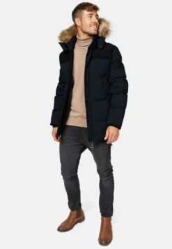 Indicode Jeans Parkas Winterparka Hexyl Heren Zwart -Chique Kleding Winkel 0ca0de2ed1f6c8fbf5a130a89da755e4