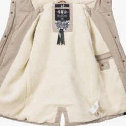 Marikoo Winterjassen Winterjas Manolya Dames Lichtbeige -Chique Kleding Winkel 14c0332fb445558664bcaf3b31fa2734