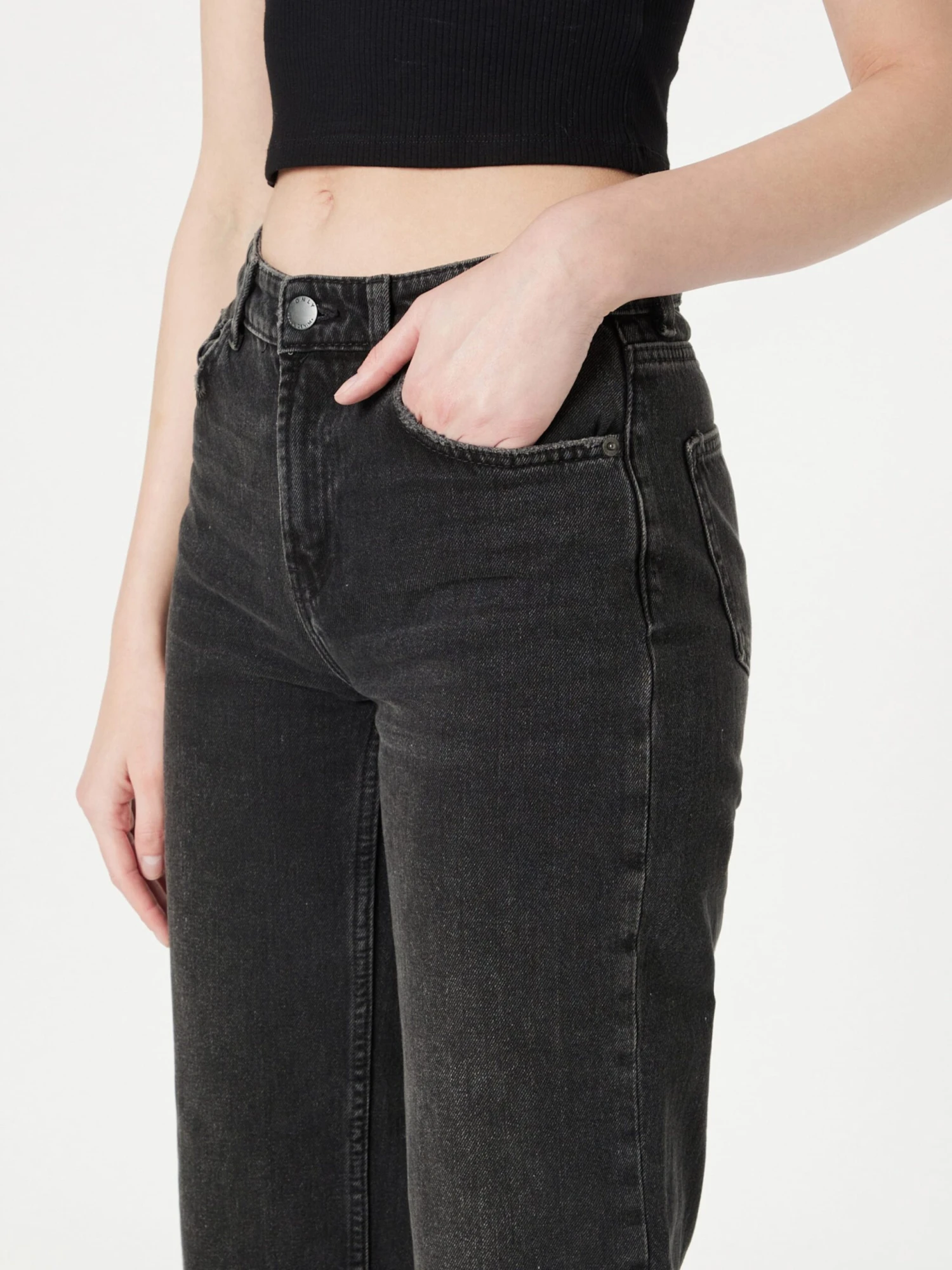 ONLY Wide Leg Wide Leg Jeans CAMILLE Dames Zwart 4 ONLY Wide Leg Wide Leg Jeans CAMILLE Dames Zwart - Afbeelding 2