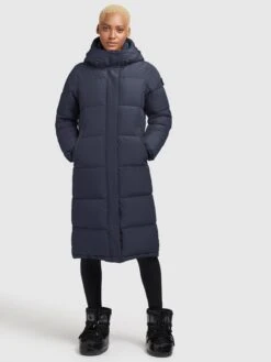Khujo Wintermantels Wintermantel TIONE Dames Navy -Chique Kleding Winkel 1df5a8d981a32913be9cadca785e90c7