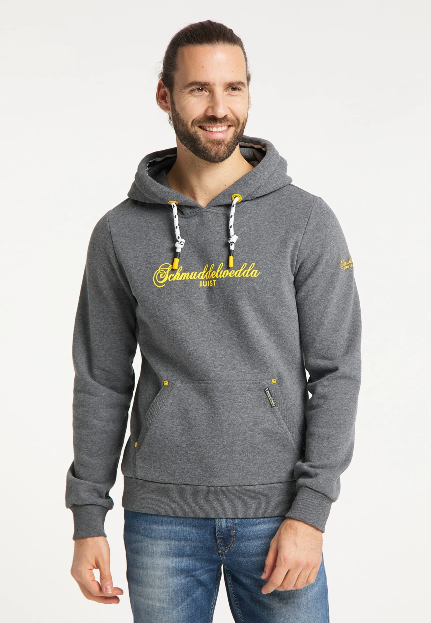 Schmuddelwedda Hoodies Sweatshirt Juist Heren Grijs Gemêleerd 4 Schmuddelwedda Hoodies Sweatshirt Juist Heren Grijs Gemêleerd - Afbeelding 2