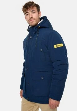 Indicode Jeans Winterjassen Winterjas West Heren Navy -Chique Kleding Winkel 2187ed2edd1854a20f7e44c7b241beb2