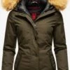 Navahoo Winterjassen Winterjas Laura Dames Kaki -Chique Kleding Winkel 226bff1bdda5e09dbc9c1a660d22cc0c