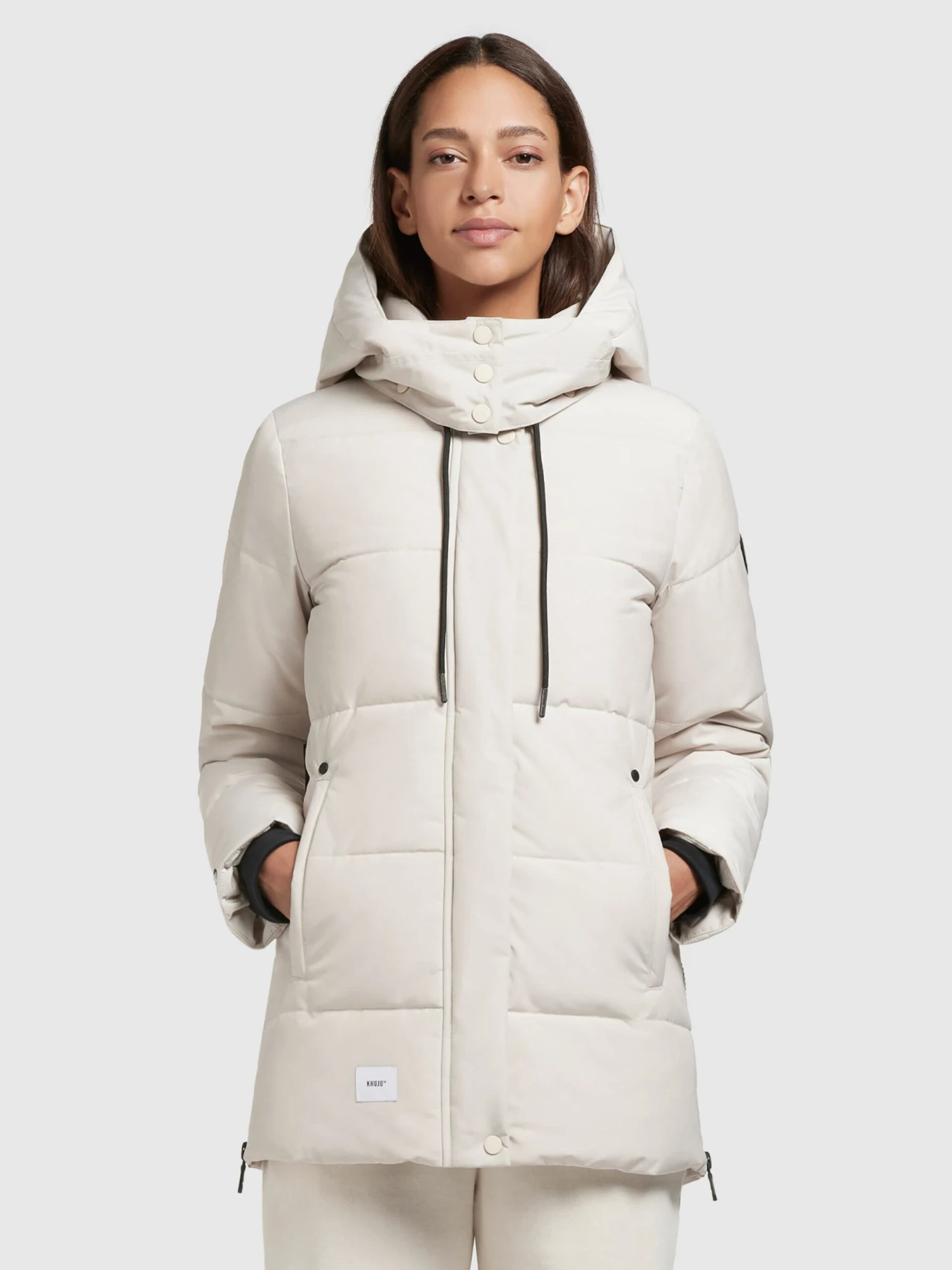 Khujo Winterjassen Winterjas Eunice Dames Offwhite 4 Khujo Winterjassen Winterjas Eunice Dames Offwhite - Afbeelding 2