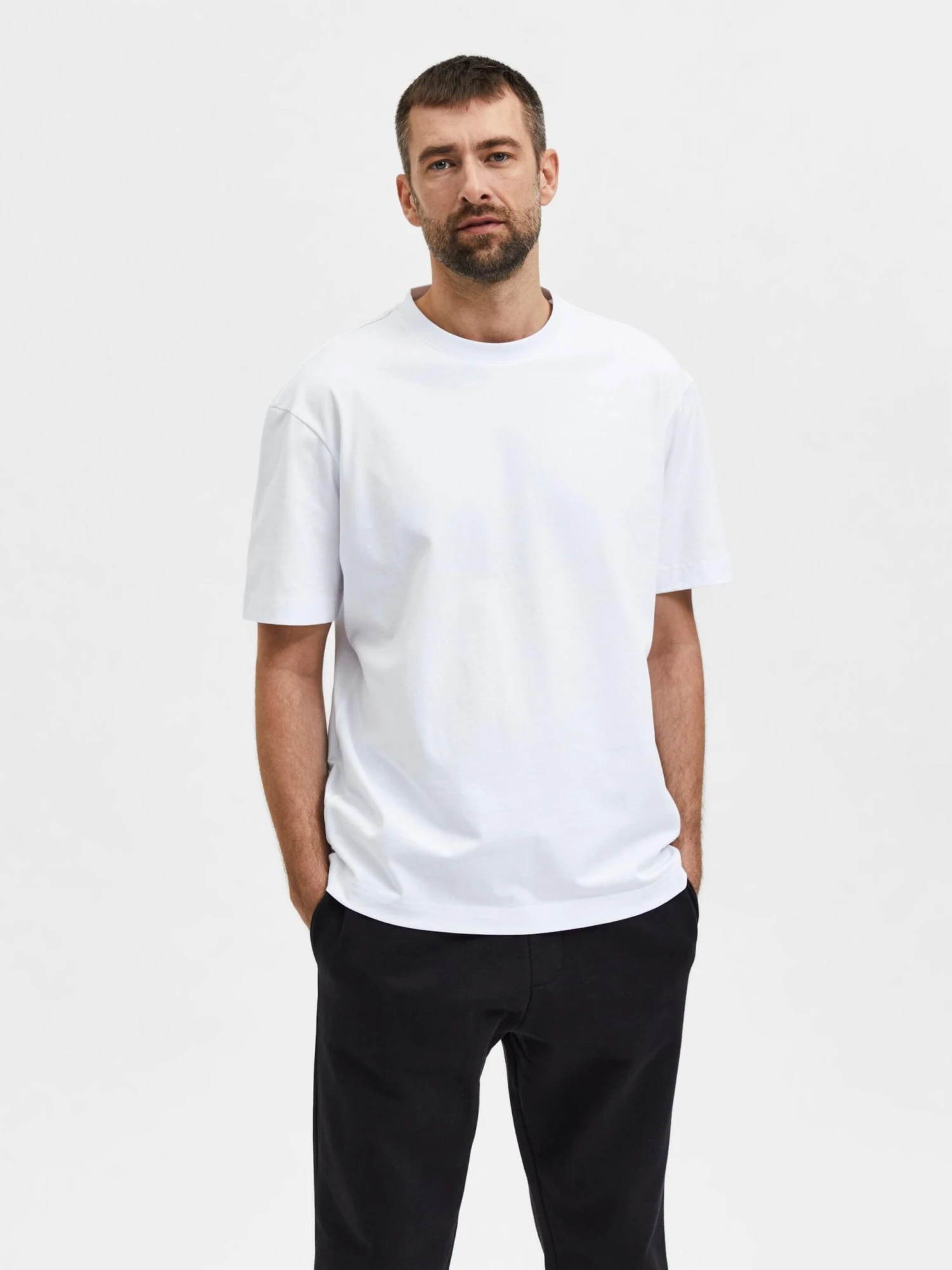Selected Homme T-shirts Shirt TRUMAN Heren Wit 4 Selected Homme T-shirts Shirt TRUMAN Heren Wit - Afbeelding 2