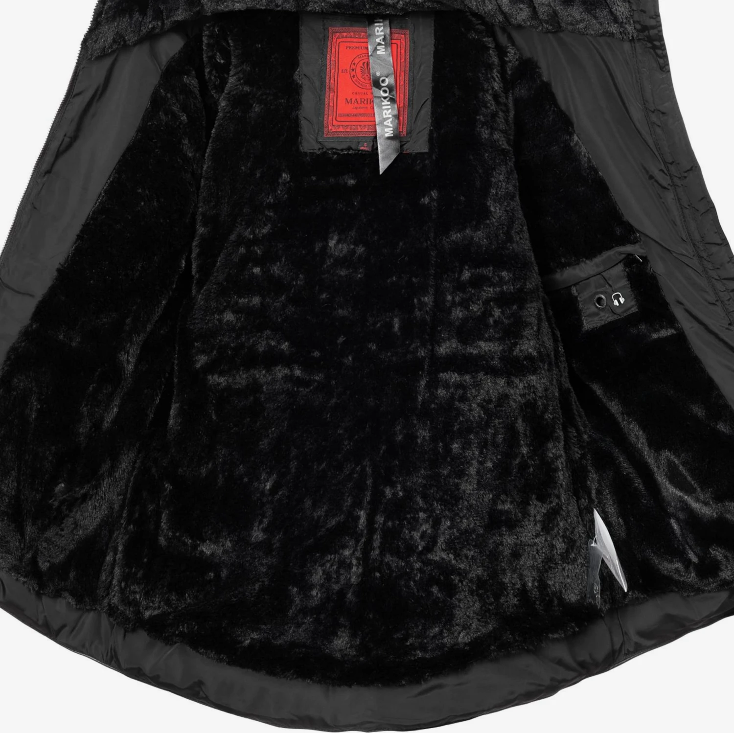 Marikoo Winterjassen Winterjas Amber Dames Zwart 7 Marikoo Winterjassen Winterjas Amber Dames Zwart - Afbeelding 5