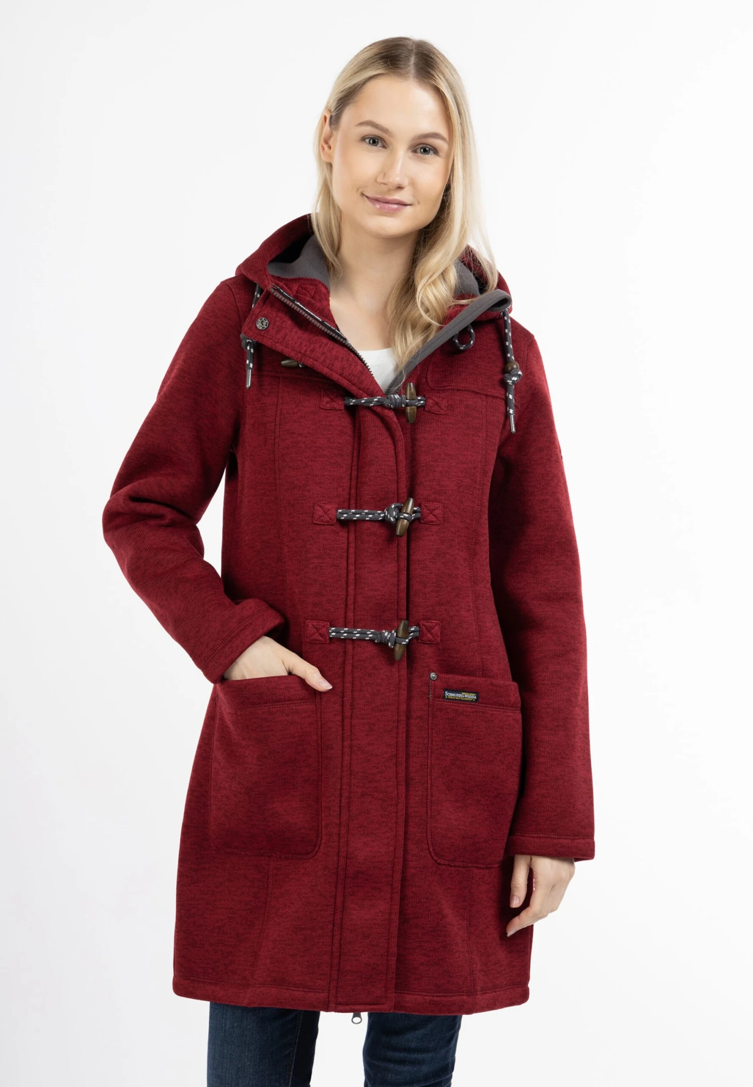 Schmuddelwedda Duffelcoats Tussenmantel Dames Merlot 4 Schmuddelwedda Duffelcoats Tussenmantel Dames Merlot - Afbeelding 2