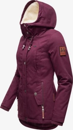 Marikoo Winterjassen Winterjas Bikoo Dames Wijnrood -Chique Kleding Winkel 2c2461eb41d92d329ed307b5407e5c96