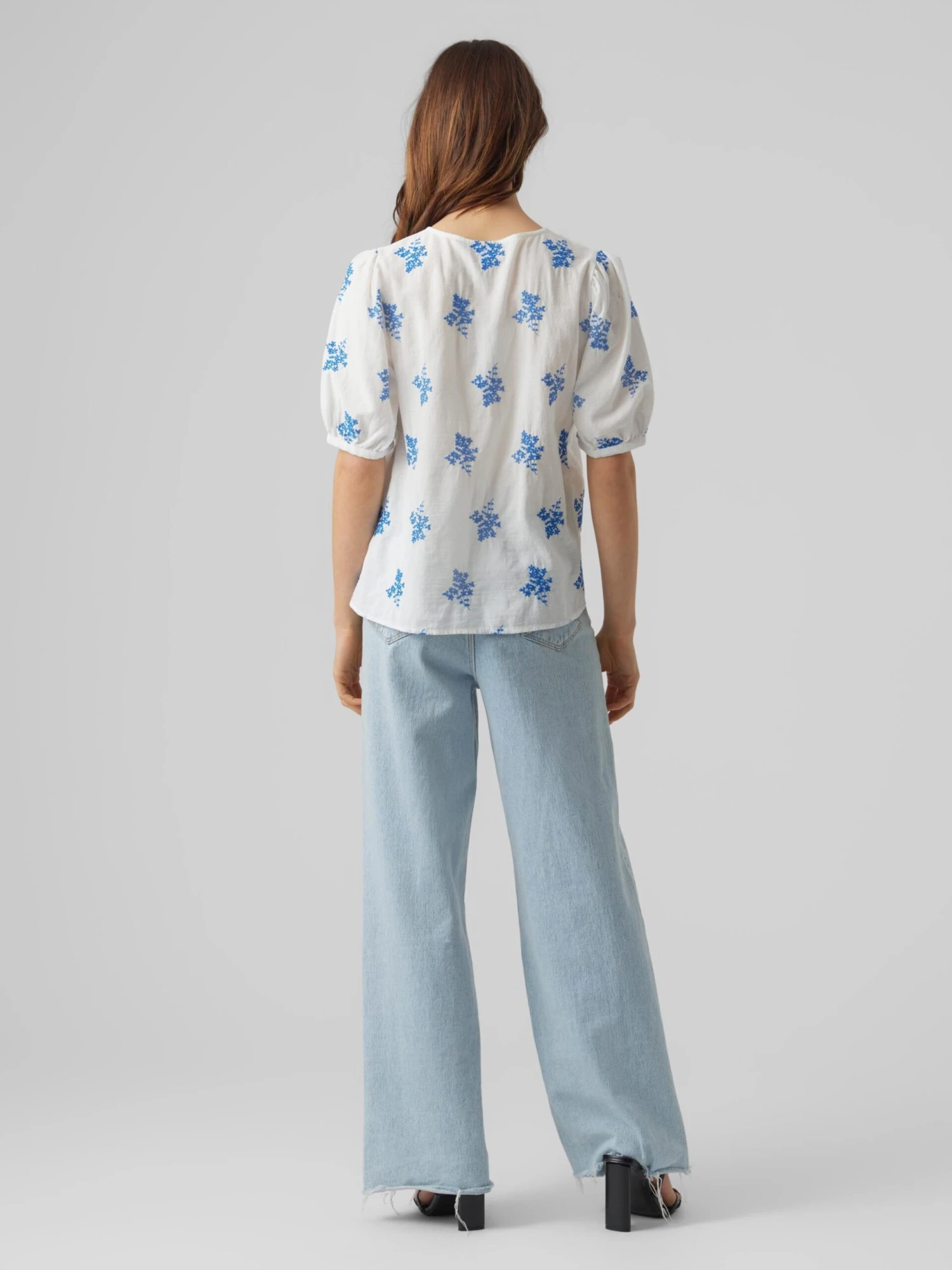 Vero Moda Blouses Met Korte Mouw Blouse Ursula Dames Wit 6 Vero Moda Blouses Met Korte Mouw Blouse Ursula Dames Wit - Afbeelding 4