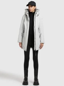 Khujo Winterjassen Winterjas Viona 3 Dames Lichtgrijs -Chique Kleding Winkel 2e82a20f6581942f97eee49da937d8c5
