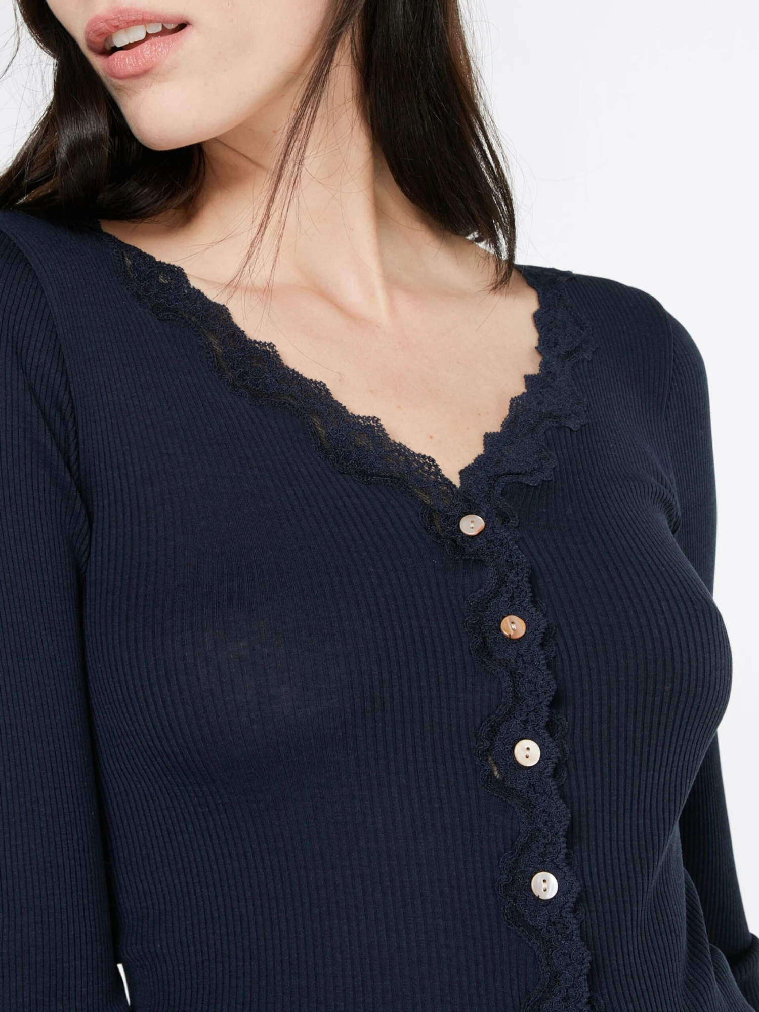 Rosemunde Vesten Gebreid Vest Silk Dames Navy 7 Rosemunde Vesten Gebreid Vest Silk Dames Navy - Afbeelding 5