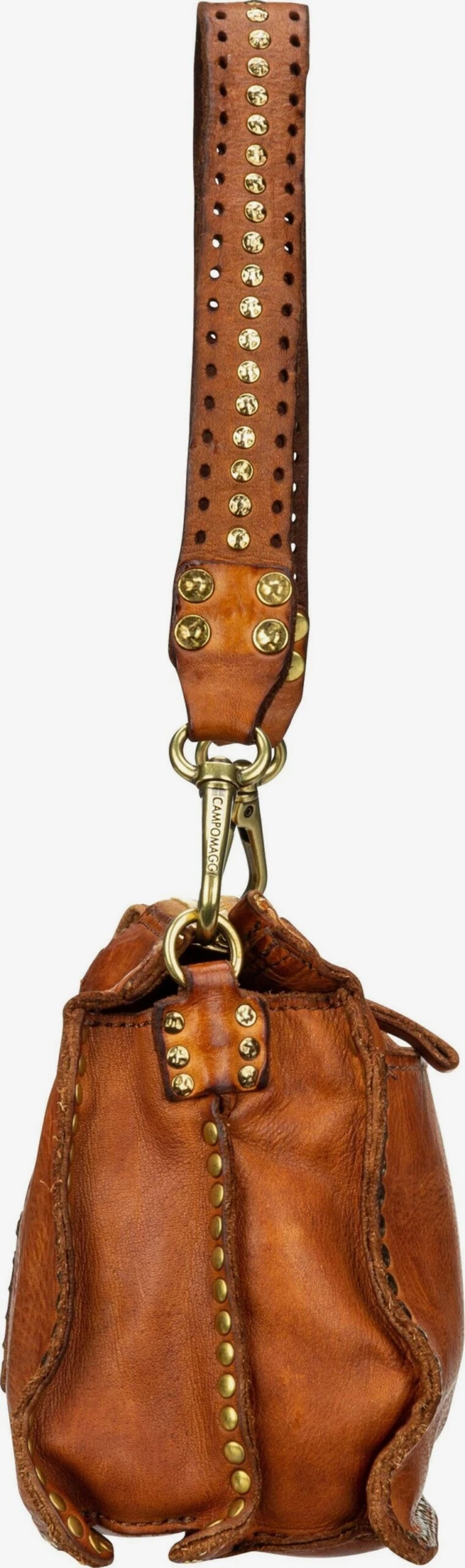 Campomaggi Schoudertassen Schoudertas Kura Dames Cognac 6 Campomaggi Schoudertassen Schoudertas Kura Dames Cognac - Afbeelding 4