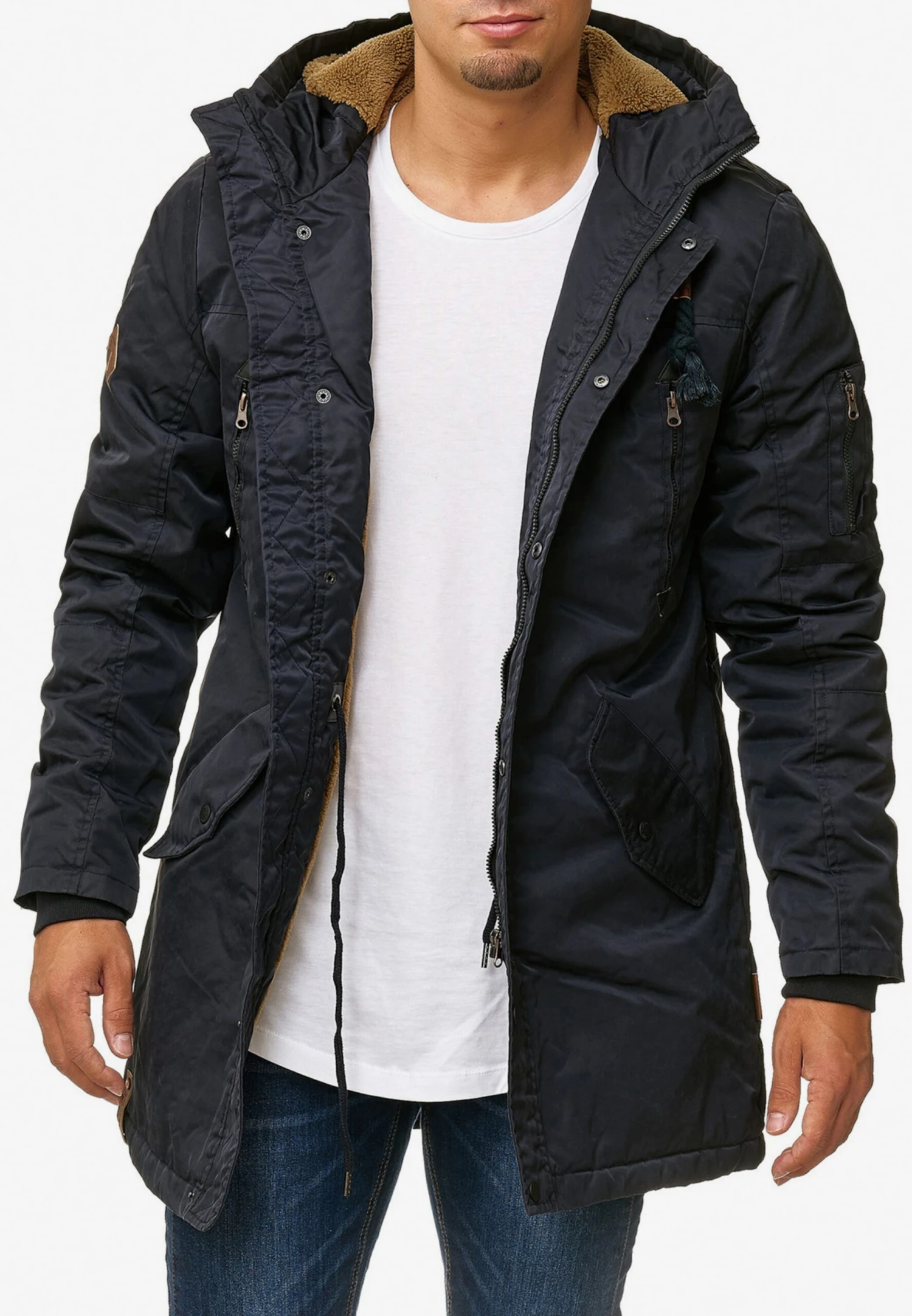 Indicode Jeans Parkas Winterparka Bardsley Heren Navy 4 Indicode Jeans Parkas Winterparka Bardsley Heren Navy - Afbeelding 2