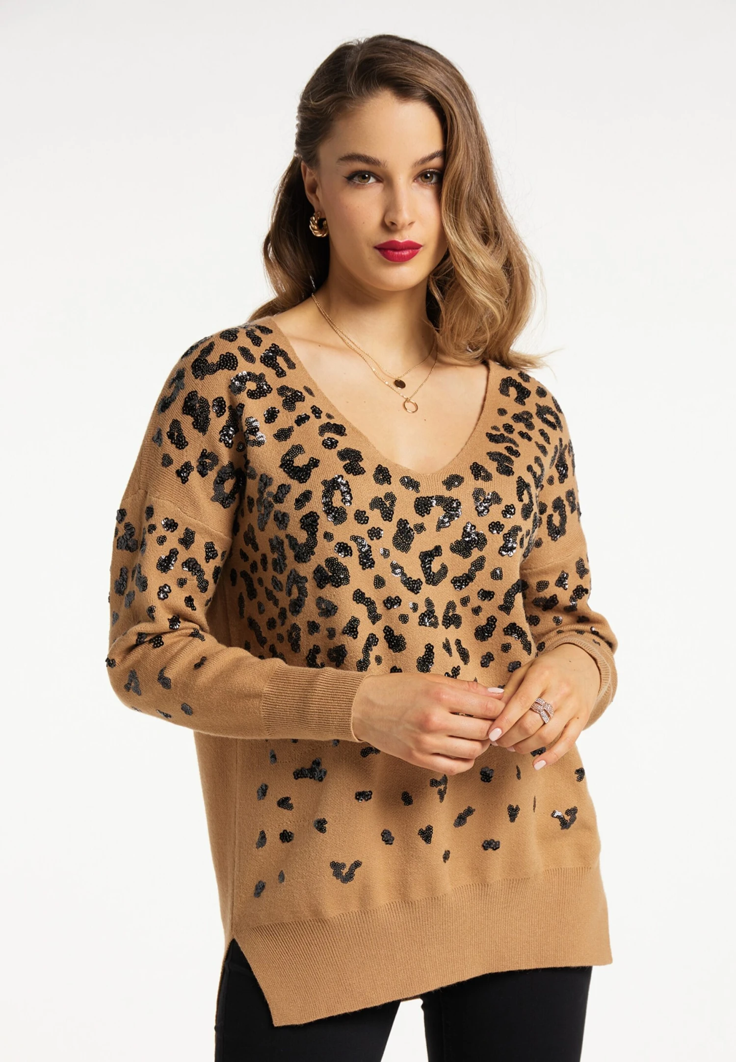 Faina Fijngebreide Truien Regular Trui Dames Camel 4 Faina Fijngebreide Truien Regular Trui Dames Camel - Afbeelding 2