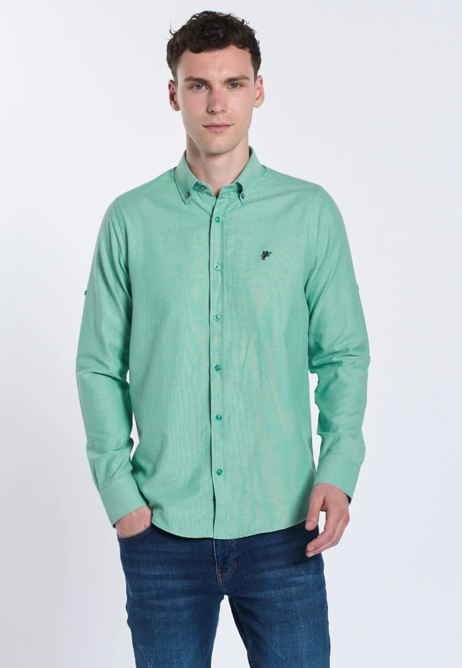 Casual Overhemden Regular Fit Overhemd FYODOR Heren Groen 4 Casual Overhemden Regular Fit Overhemd FYODOR Heren Groen - Afbeelding 2