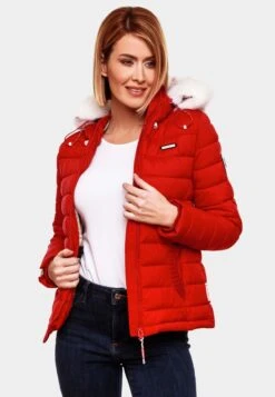 Marikoo Winterjassen Winterjas Nasriin Dames Rood -Chique Kleding Winkel 3795a0155291bbdbadf48fd0325a7627