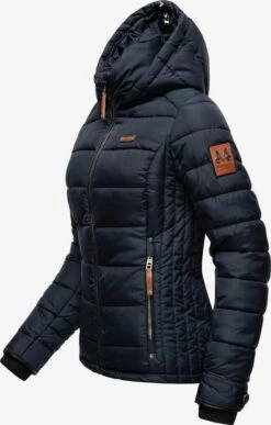 Marikoo Winterjassen Winterjas Dames Navy -Chique Kleding Winkel 3c289fbabb8dc7668ab1edc0d6a5af86