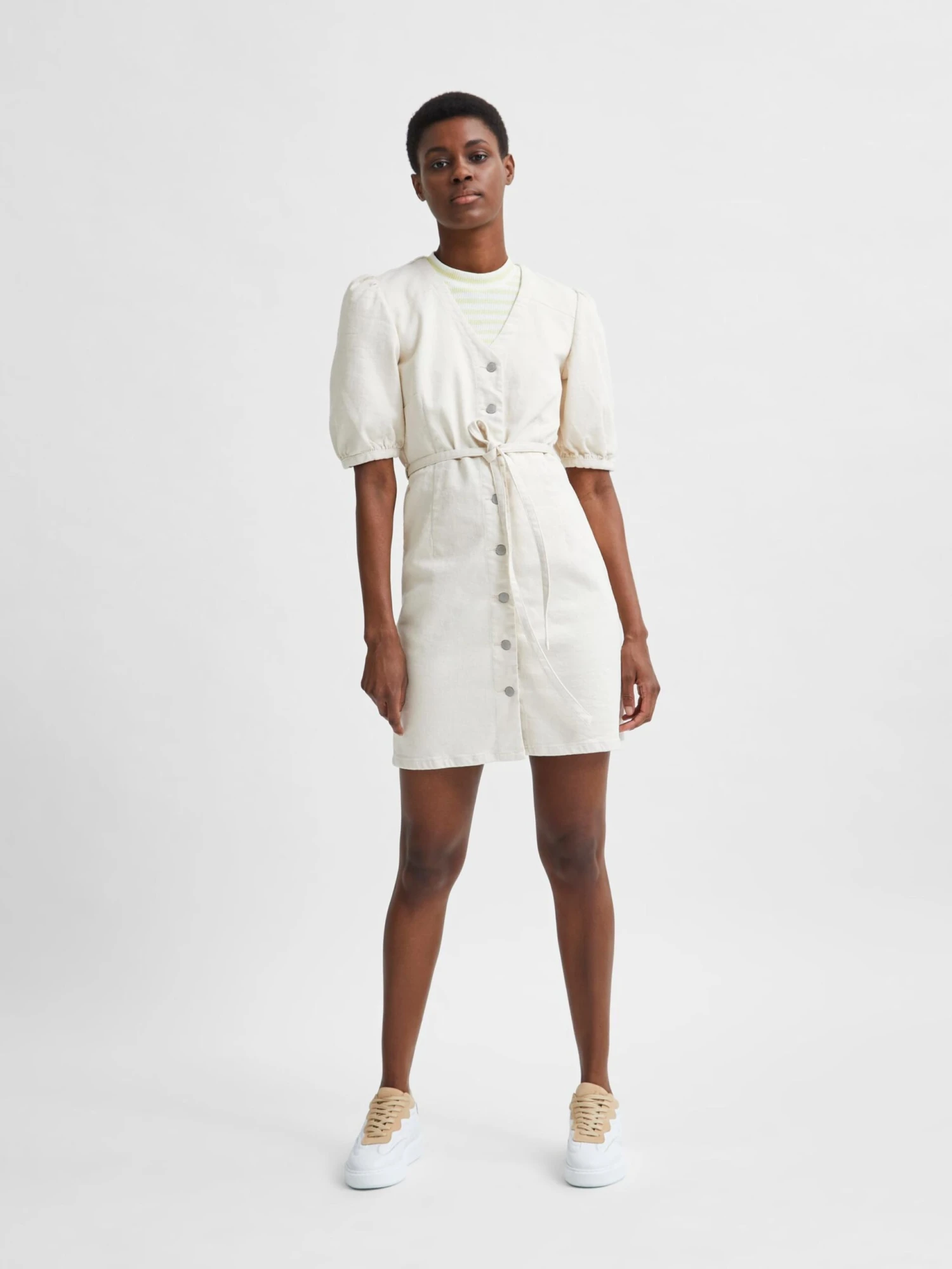 Selected Femme Blousejurken Blousejurk Sophia Dames Offwhite 5 Selected Femme Blousejurken Blousejurk Sophia Dames Offwhite - Afbeelding 3