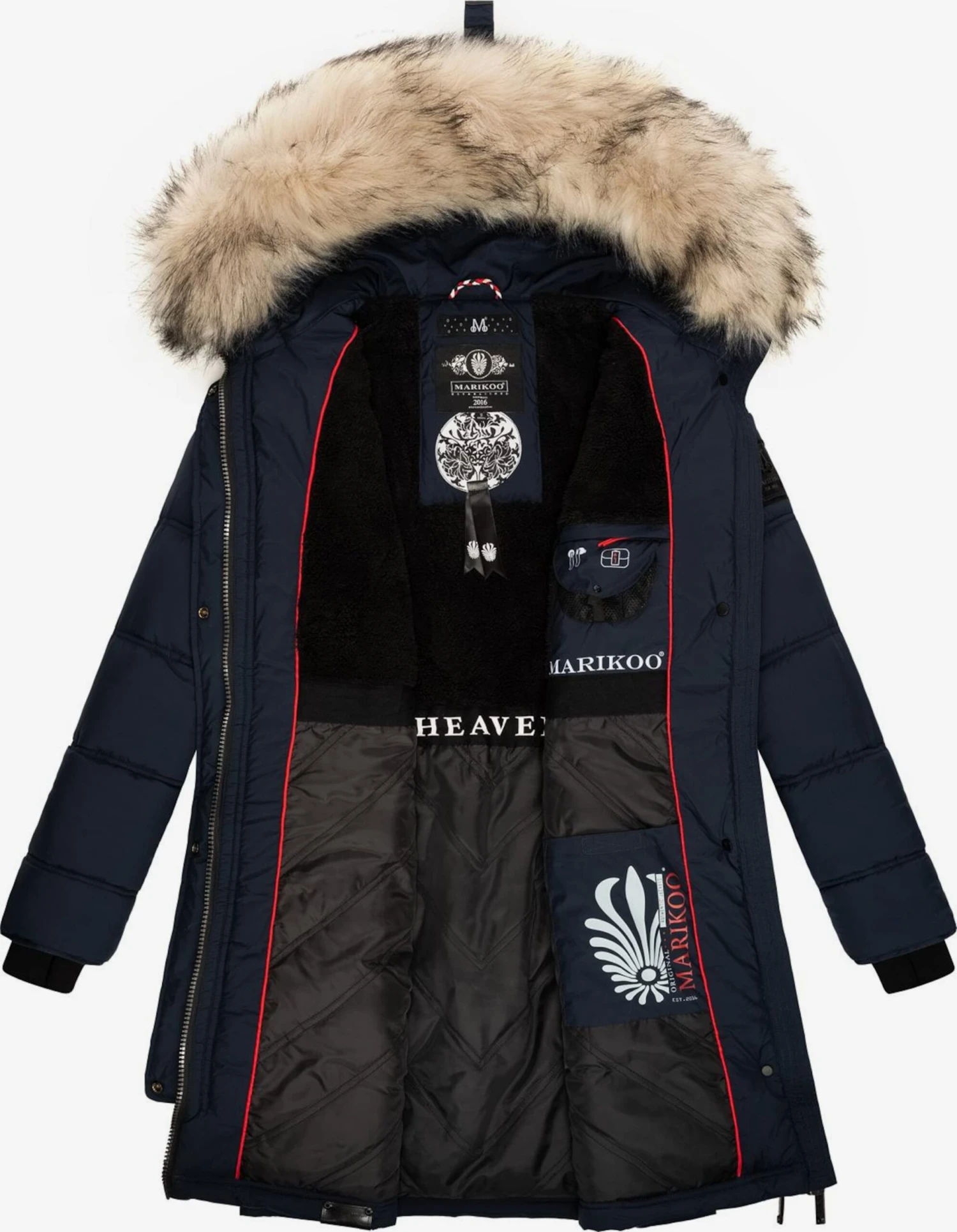 Marikoo Wintermantels Wintermantel Chaskaa Dames Navy 7 Marikoo Wintermantels Wintermantel Chaskaa Dames Navy - Afbeelding 5