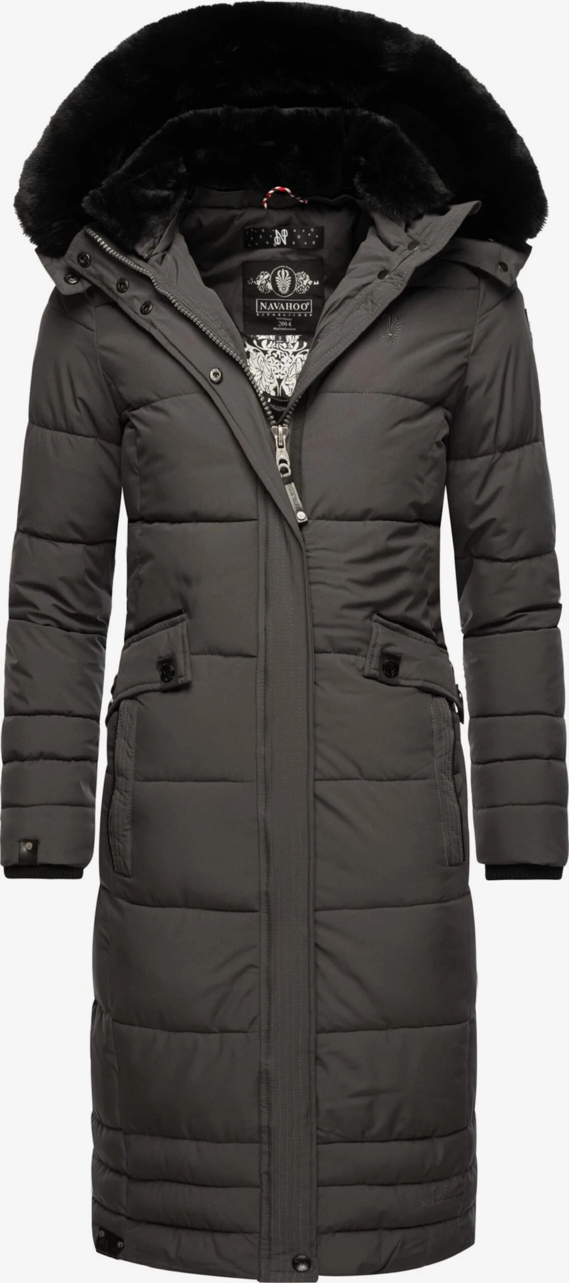 Navahoo Wintermantels Wintermantel Fahmiyaa Dames Antraciet 3 Navahoo Wintermantels Wintermantel Fahmiyaa Dames Antraciet