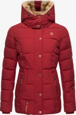 Marikoo Winterjassen Winterjas Nekoo Dames Rood -Chique Kleding Winkel 43567be17aff3dbebb1d6e617bbd79a8