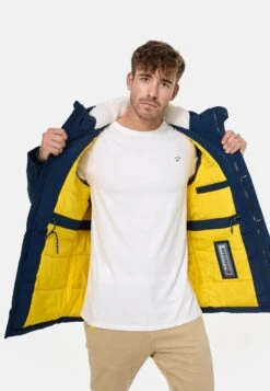 Indicode Jeans Winterjassen Winterjas West Heren Navy -Chique Kleding Winkel 447eb23ea5b61654ffe3e4be7f660f43