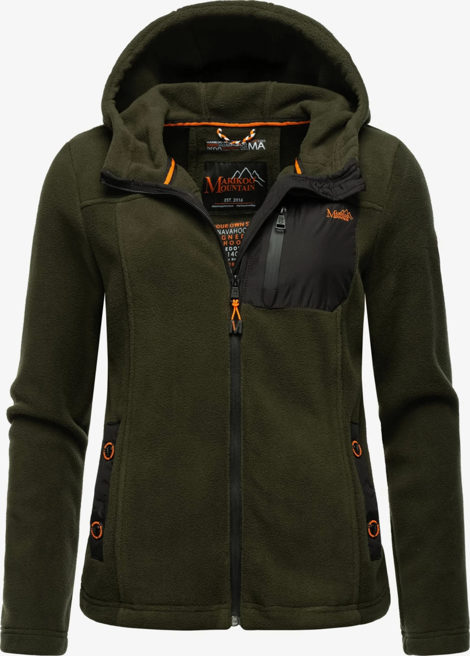 Marikoo Outdoor Jassen Fleece Jas Mount Iwaki Dames Donkergroen 3 Marikoo Outdoor Jassen Fleece Jas Mount Iwaki Dames Donkergroen