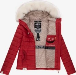 Marikoo Winterjassen Winterjas Nasriin Dames Rood -Chique Kleding Winkel 4c088029b5ab71999b50ad67cb46fe05