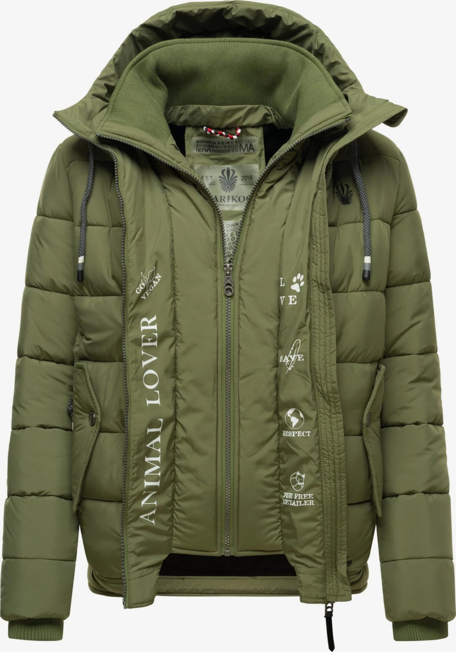 Marikoo Winterjassen Winterjas Taisaa Dames Olijfgroen 7 Marikoo Winterjassen Winterjas Taisaa Dames Olijfgroen - Afbeelding 5