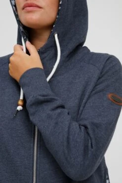 OXMO Sweatvesten Sweatvest ULLA Dames Donkerblauw -Chique Kleding Winkel 4ce3024201903b86308627a327b0da9a