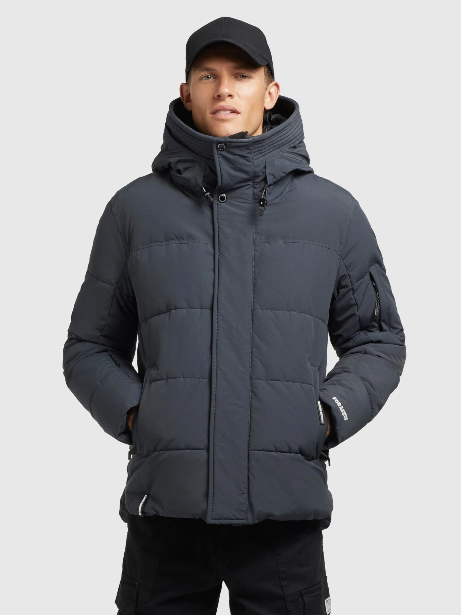 Khujo Winterjassen Winterjas Barat Heren Duifblauw 4 Khujo Winterjassen Winterjas Barat Heren Duifblauw - Afbeelding 2