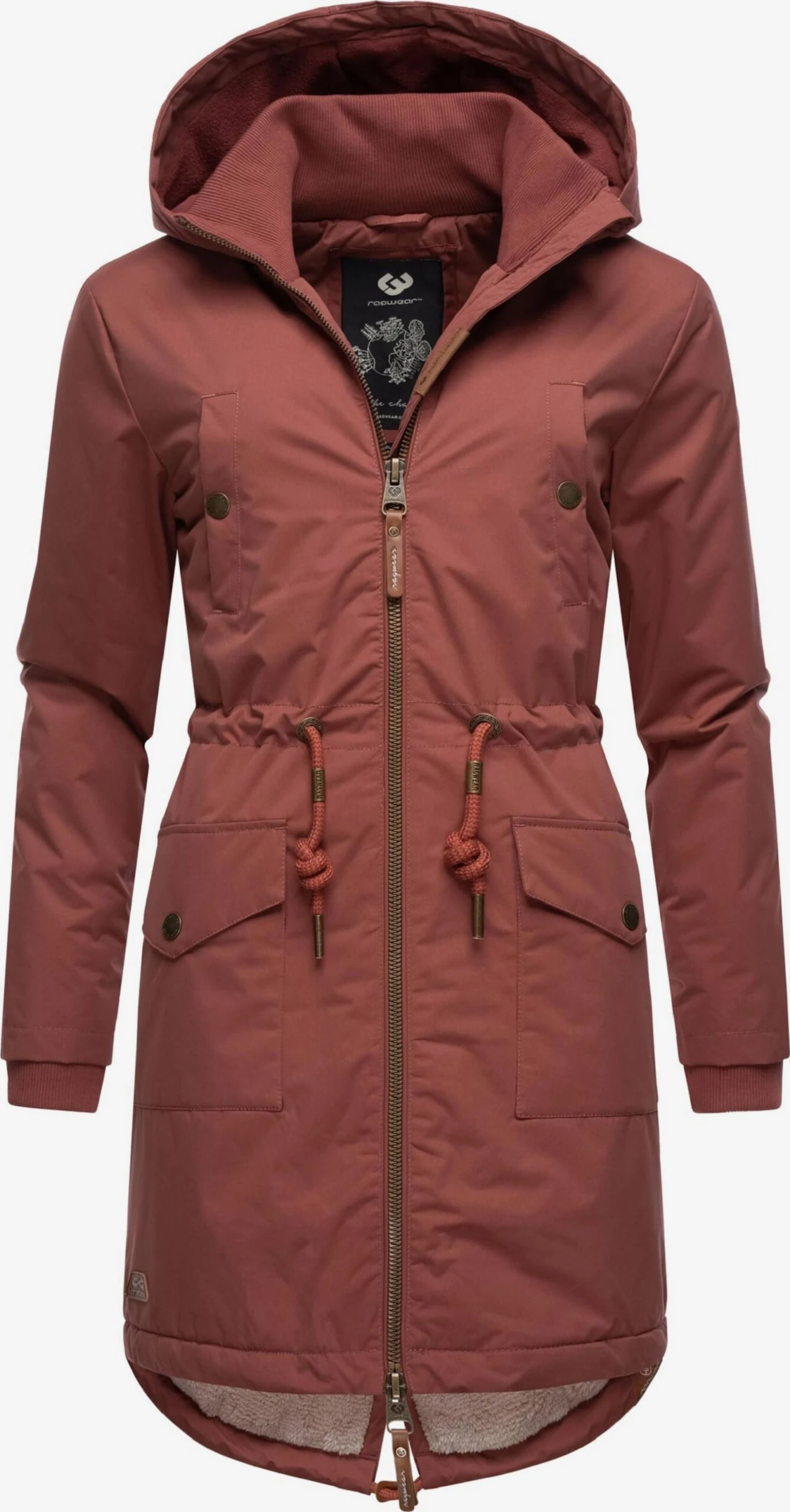 Ragwear Parkas Winterparka Crescend Dames Roestbruin 4 Ragwear Parkas Winterparka Crescend Dames Roestbruin - Afbeelding 2