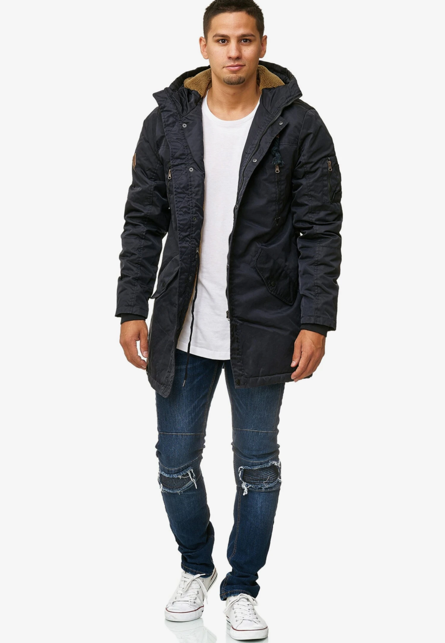 Indicode Jeans Parkas Winterparka Bardsley Heren Navy 7 Indicode Jeans Parkas Winterparka Bardsley Heren Navy - Afbeelding 5