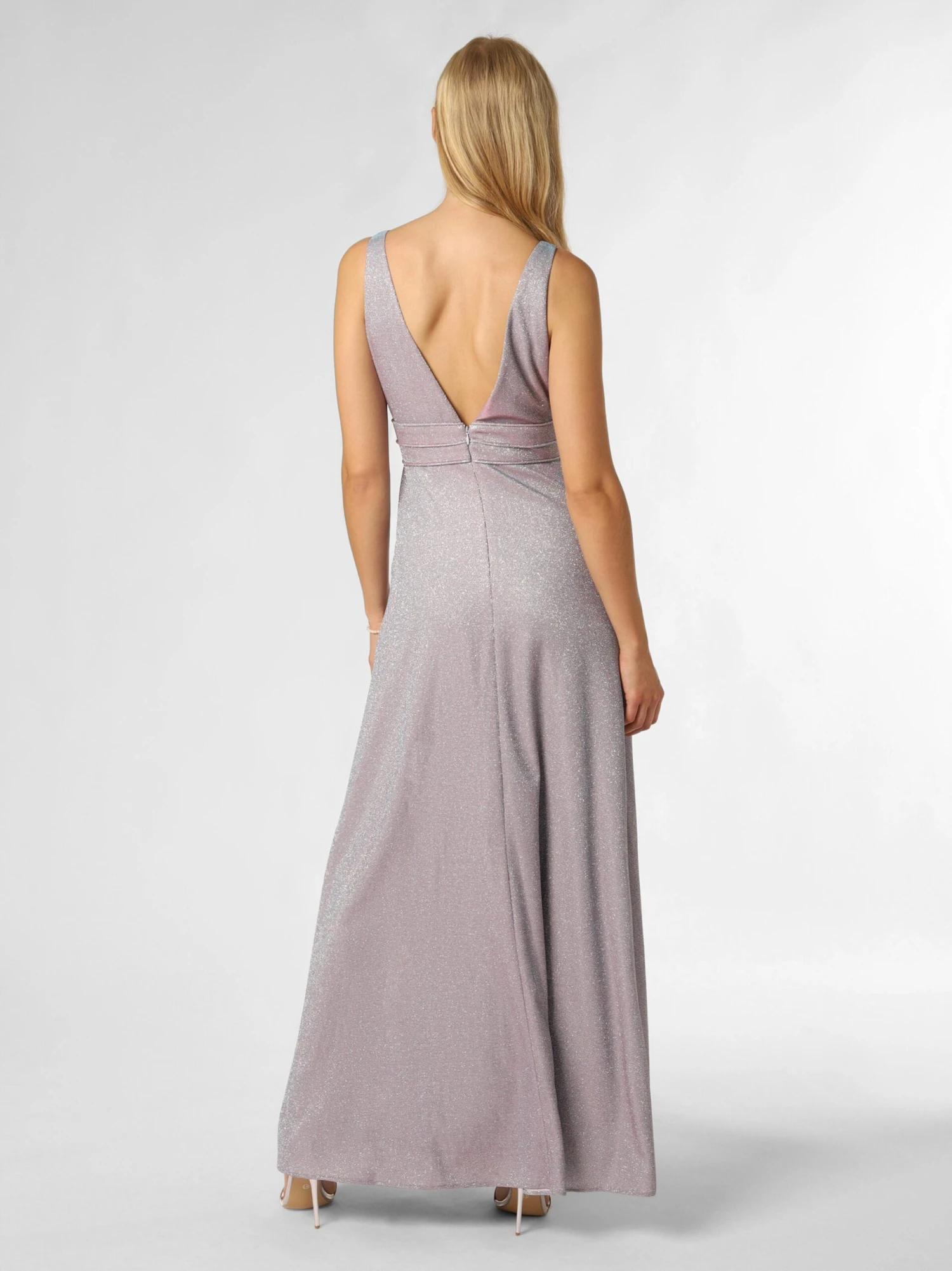 Marie Lund Avondjurken Avondjurk Dames Grijs / Roze 4 Marie Lund Avondjurken Avondjurk Dames Grijs / Roze - Afbeelding 2