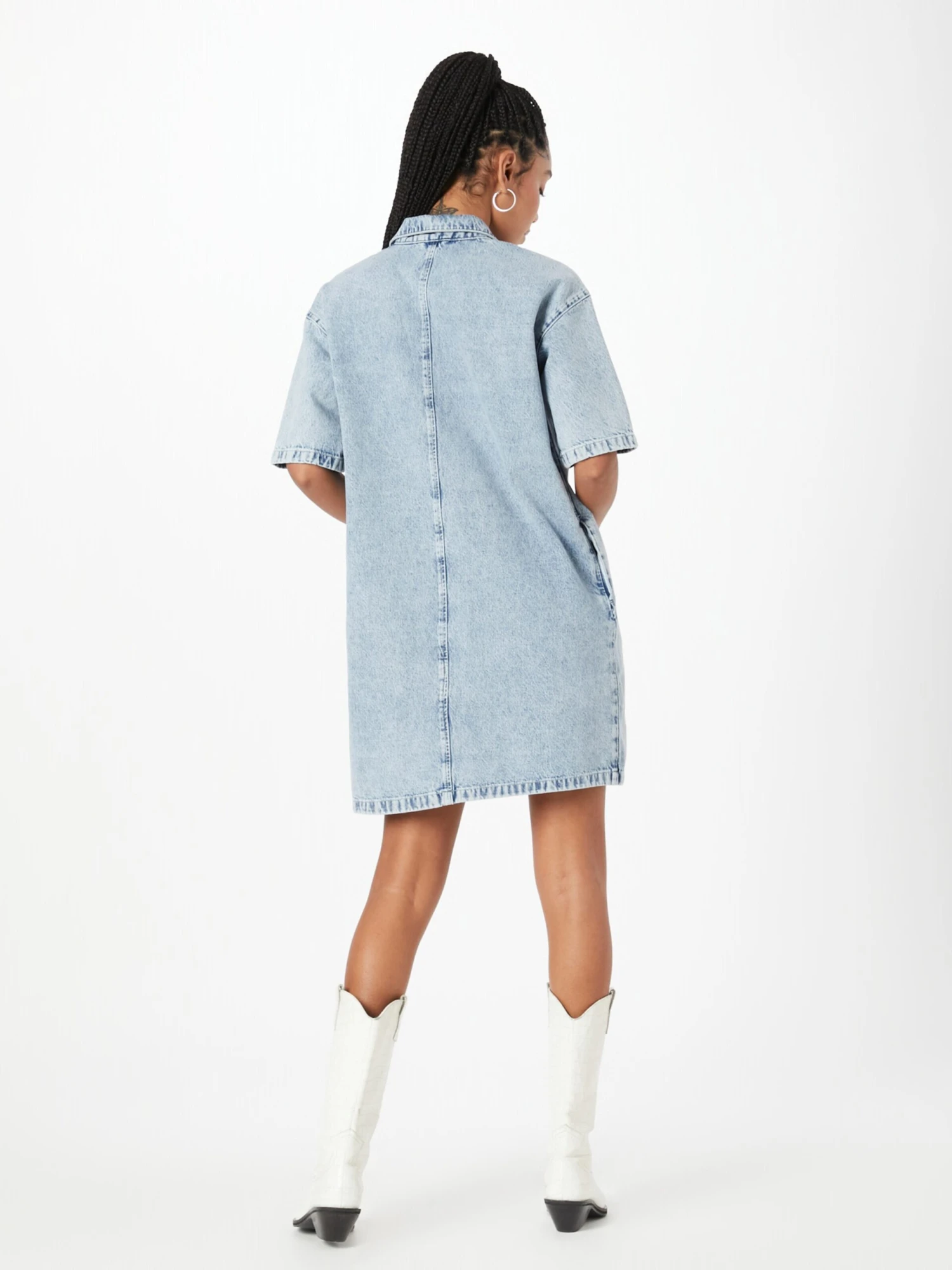 Mustang Blousejurken Blousejurk Perry Dames Blauw 6 Mustang Blousejurken Blousejurk Perry Dames Blauw - Afbeelding 4