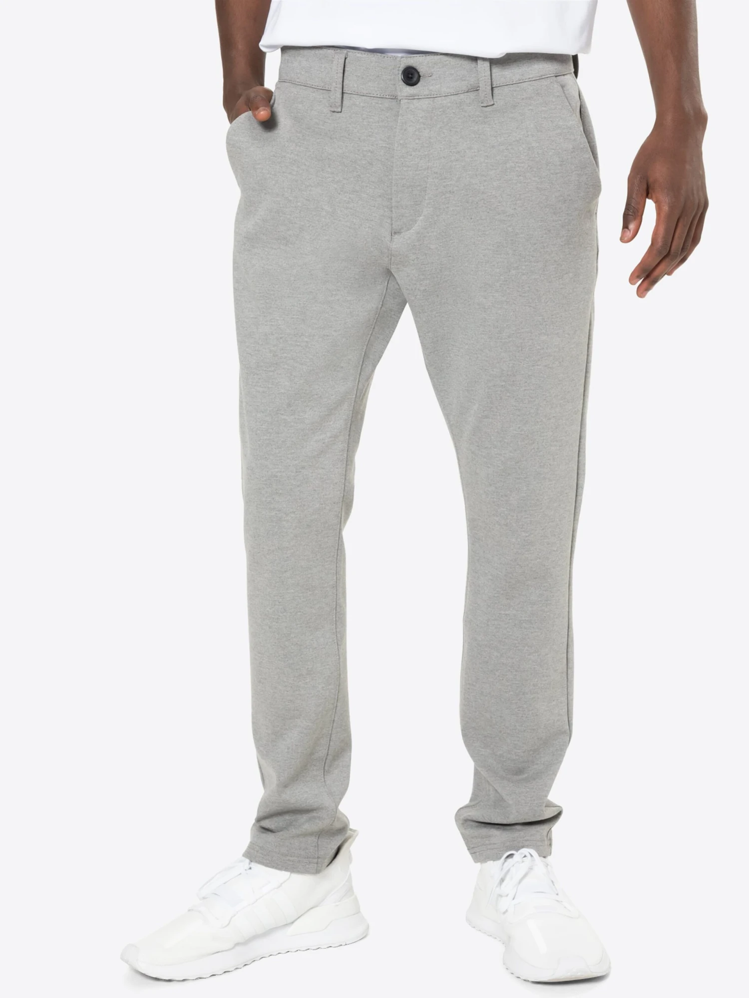 Denim Project Chinos Slimfit Chino Ponte Roma Heren Grijs Gemêleerd 5 Denim Project Chinos Slimfit Chino Ponte Roma Heren Grijs Gemêleerd - Afbeelding 3