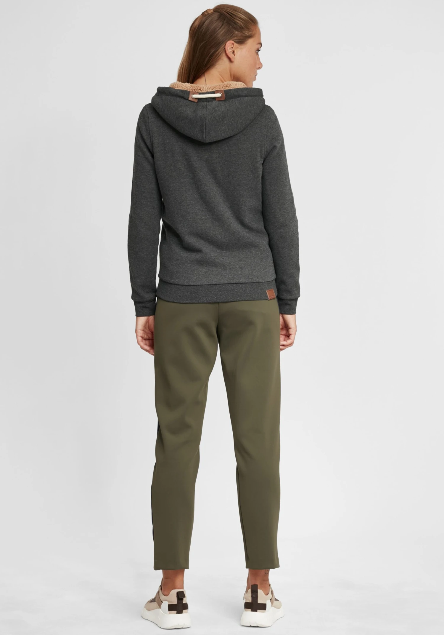 OXMO Sweatvesten Sweatvest Vicky Dames Grijs 6 OXMO Sweatvesten Sweatvest Vicky Dames Grijs - Afbeelding 4