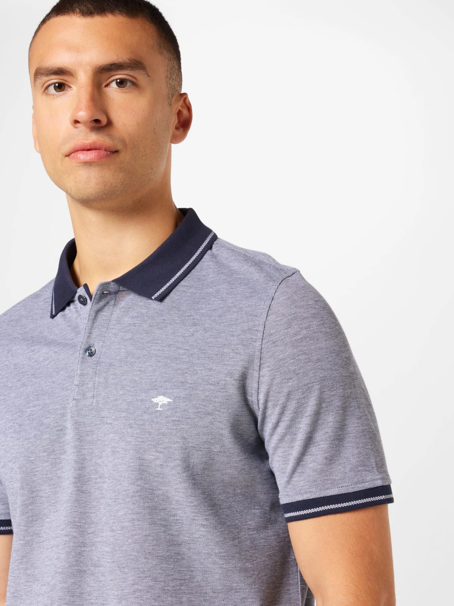 FYNCH-HATTON Polos Shirt Heren Marine / Blauw Gemêleerd 7 FYNCH-HATTON Polos Shirt Heren Marine / Blauw Gemêleerd - Afbeelding 5