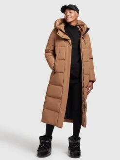 Khujo Wintermantels Wintermantel Soulani Dames Oker -Chique Kleding Winkel 77934202a482b31f2300182c4f9b62ce