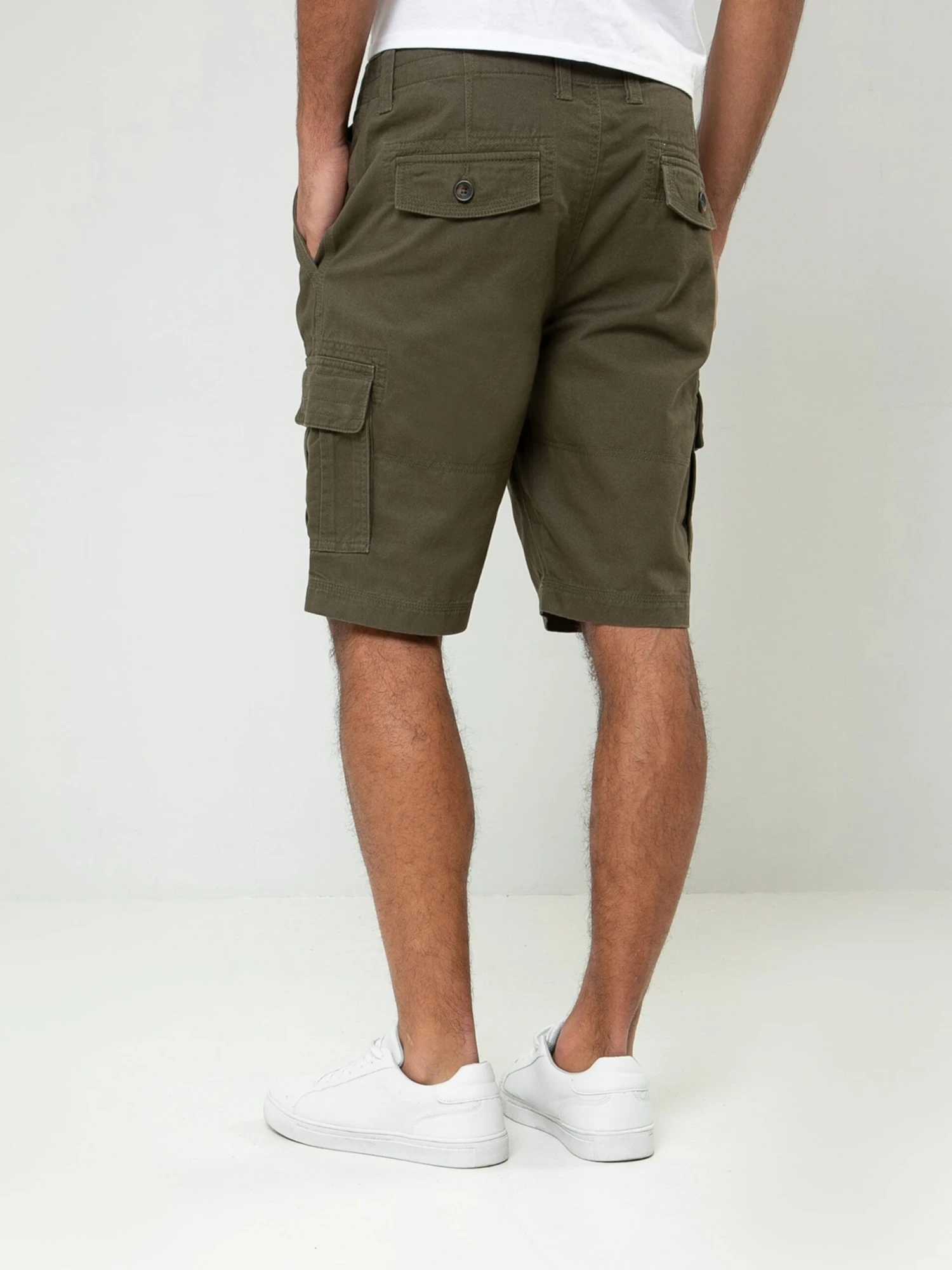 Threadbare Cargo Shorts Regular Cargobroek Bute Heren Kaki 5 Threadbare Cargo Shorts Regular Cargobroek Bute Heren Kaki - Afbeelding 3