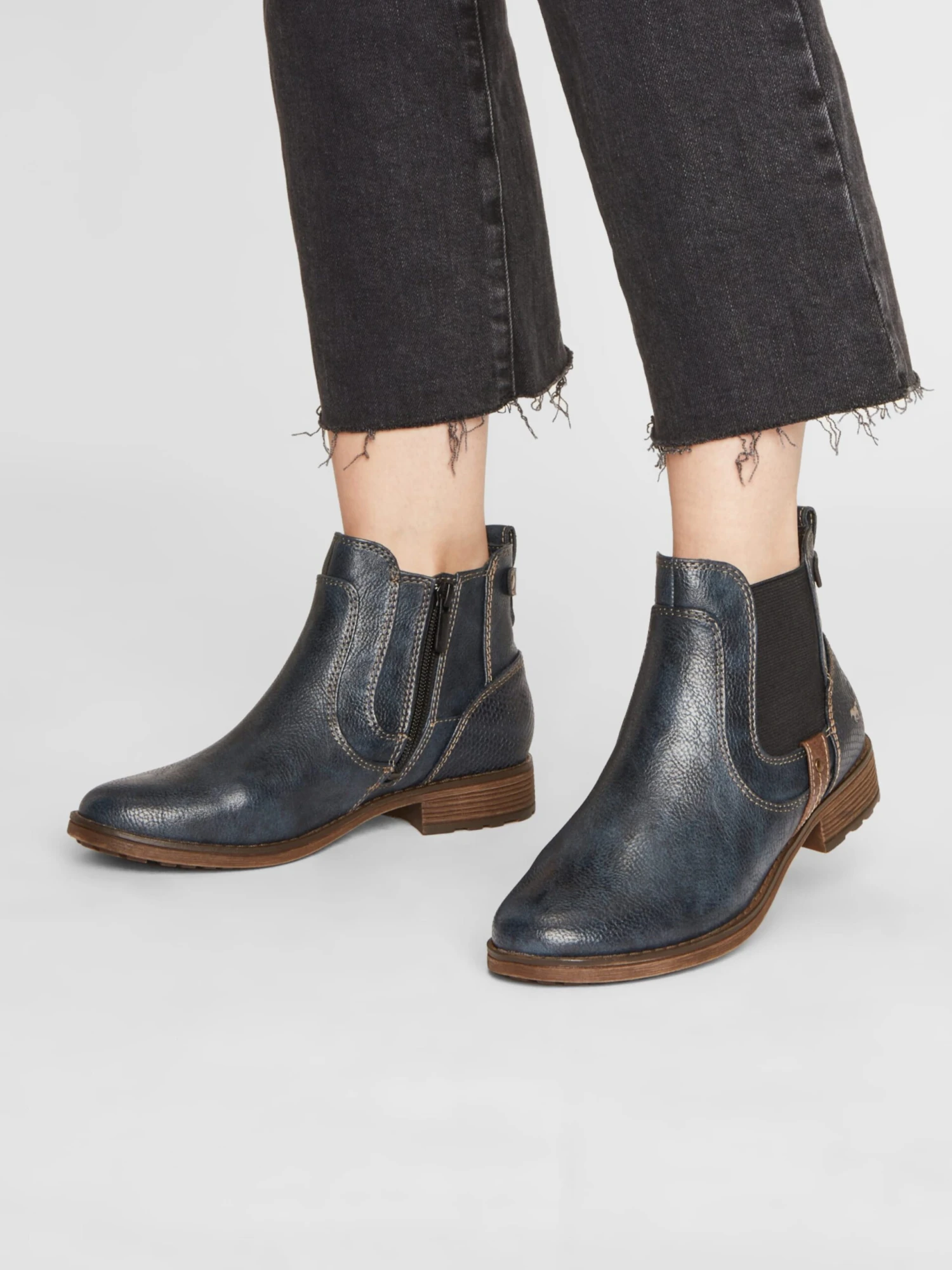 Mustang Enkellaarsjes Chelsea Boots Dames Navy 8 Mustang Enkellaarsjes Chelsea Boots Dames Navy - Afbeelding 6