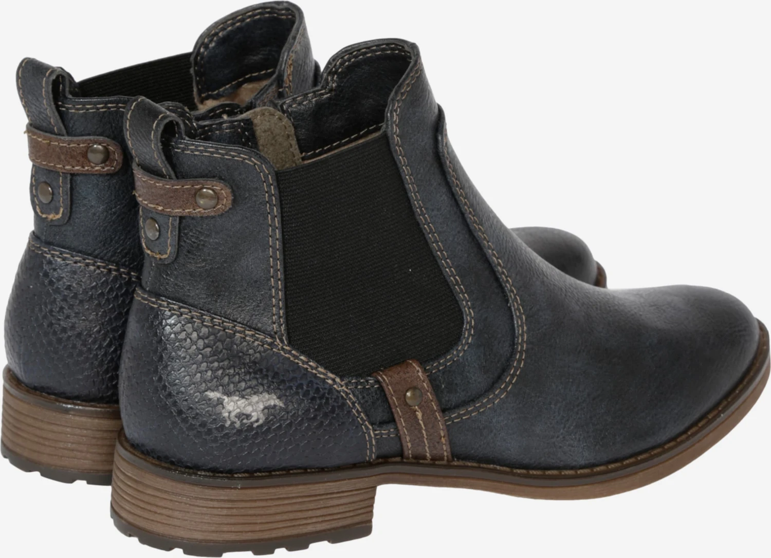 Mustang Enkellaarsjes Chelsea Boots Dames Navy 5 Mustang Enkellaarsjes Chelsea Boots Dames Navy - Afbeelding 3