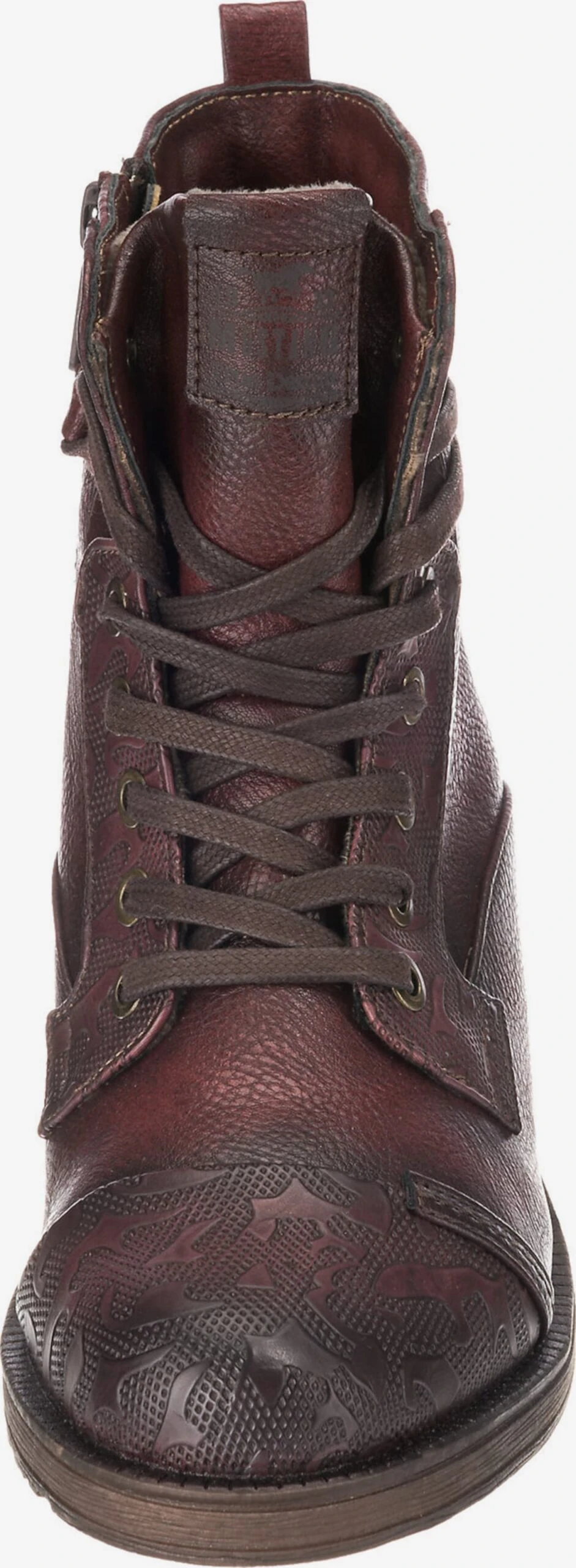 Mustang Enkellaarsjes Veterlaarsjes Dames Bordeaux 6 Mustang Enkellaarsjes Veterlaarsjes Dames Bordeaux - Afbeelding 4