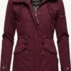 Marikoo Winterjassen Winterjas Manolya Dames Wijnrood -Chique Kleding Winkel 8220d916728a2e2fa59cb987c3dc36d5