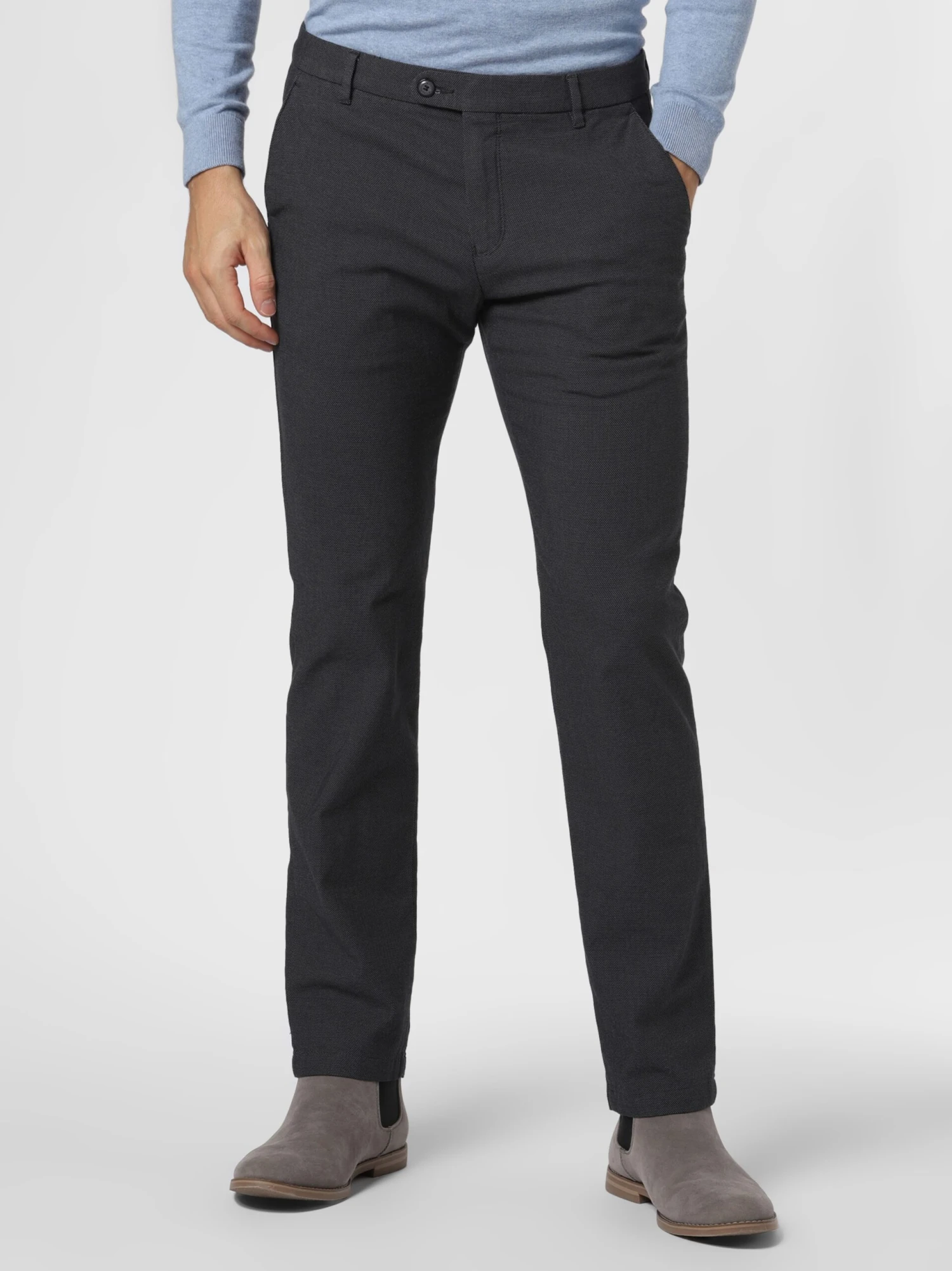 Bugatti Chinos Regular Chino Heren Zwart 4 Bugatti Chinos Regular Chino Heren Zwart - Afbeelding 2