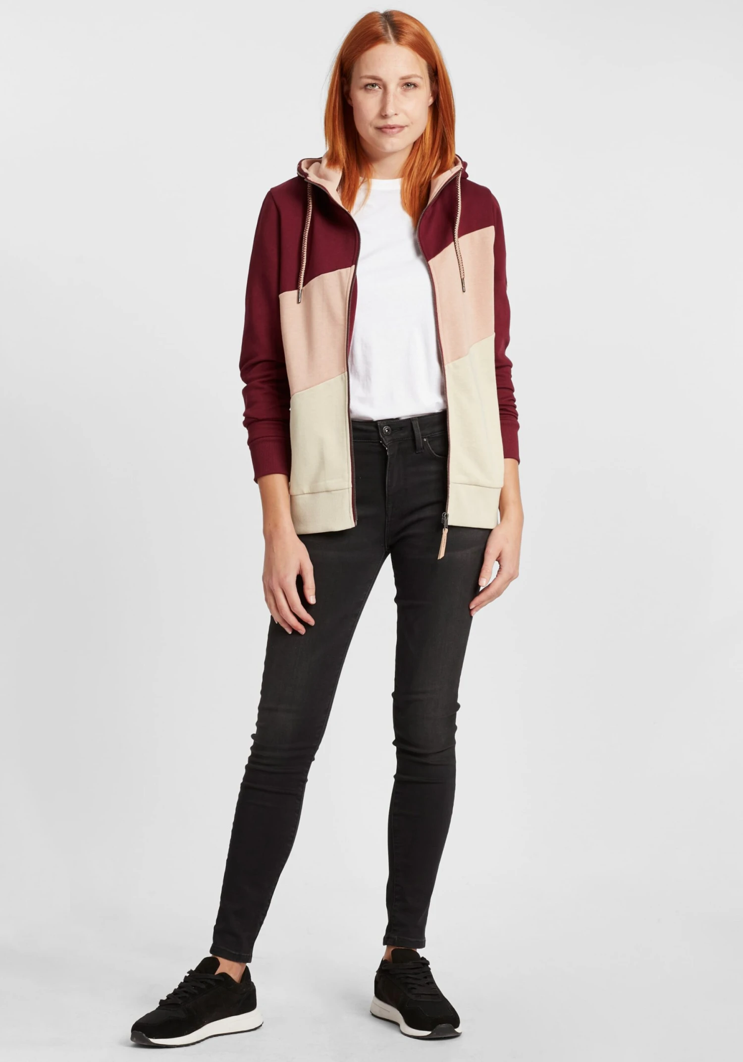 OXMO Sweatvesten Sweatvest Aggi Dames Rood 5 OXMO Sweatvesten Sweatvest Aggi Dames Rood - Afbeelding 3